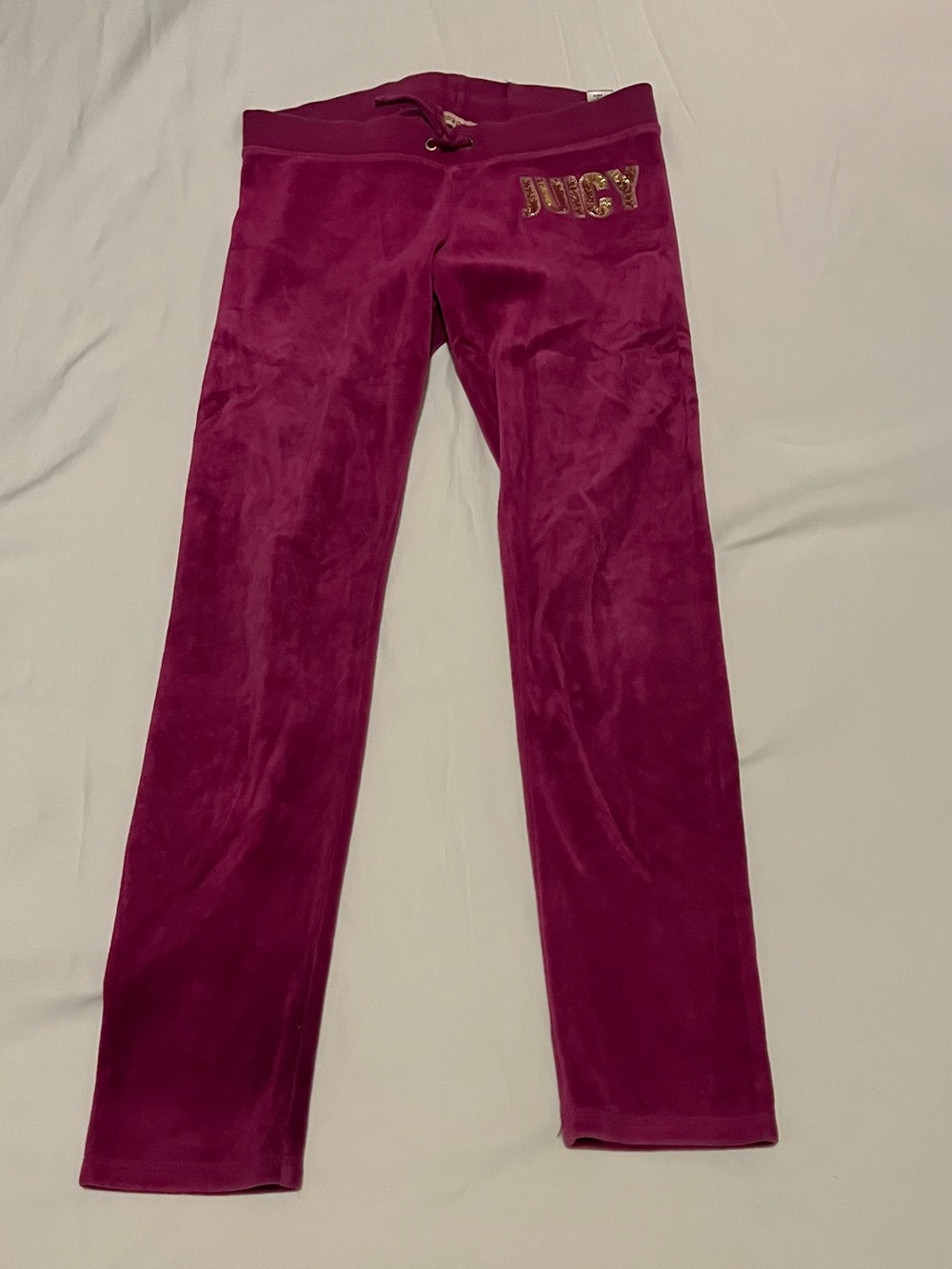 Juicy Couture Girls Plum Velour Pants